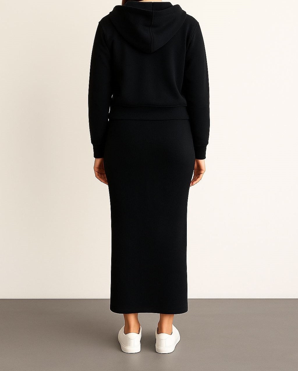 Kadın Şık Hırka Triko Elbise Takım