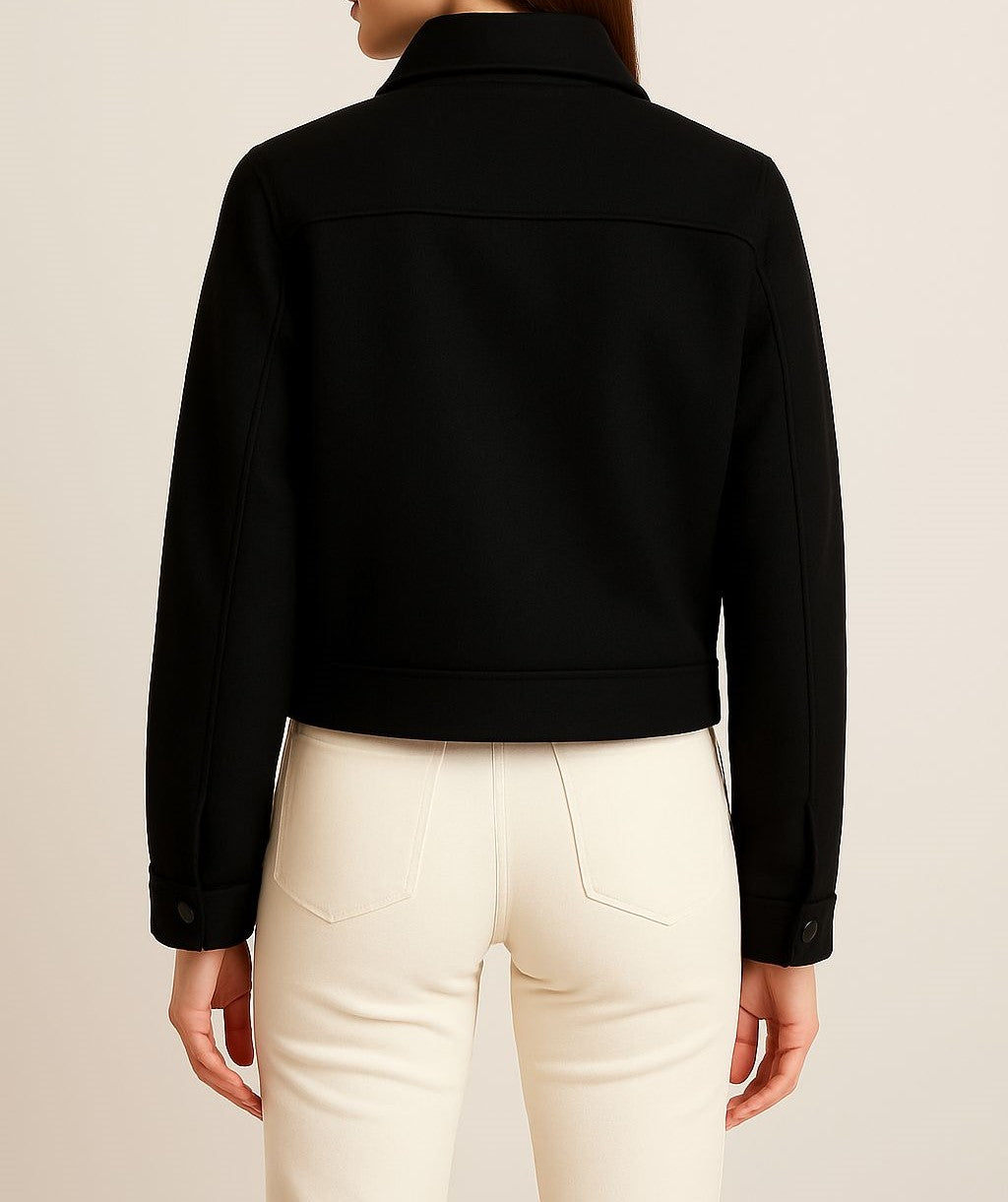 Kadın Şık Cepli Kaşe Ceket