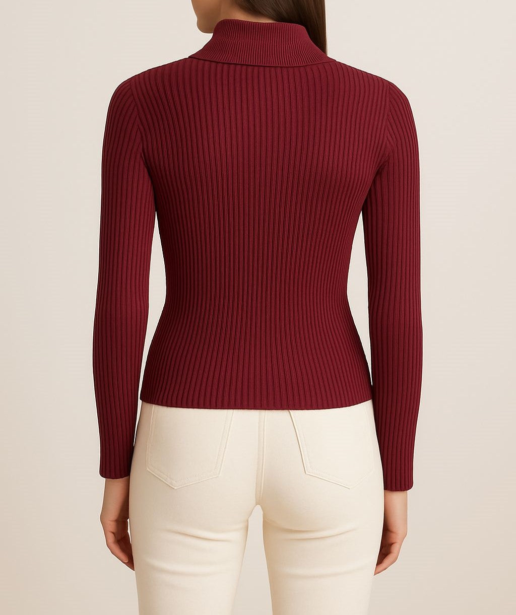 Kadın Şık Dar İnce Triko Kazak