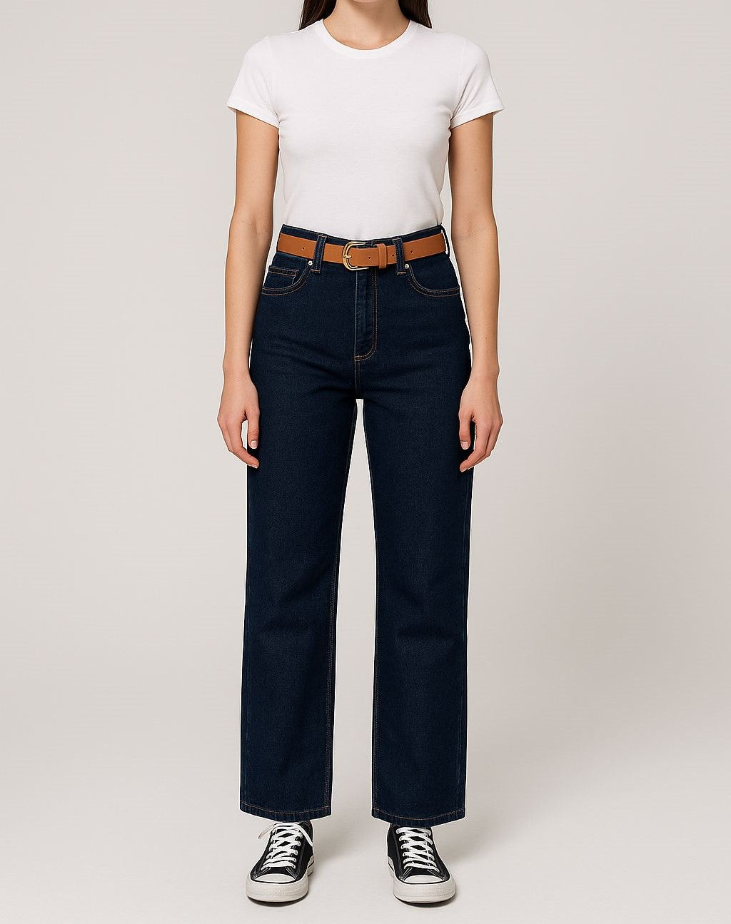 Kadın Kemerli Yüksek Bel Palazzo Pantolon