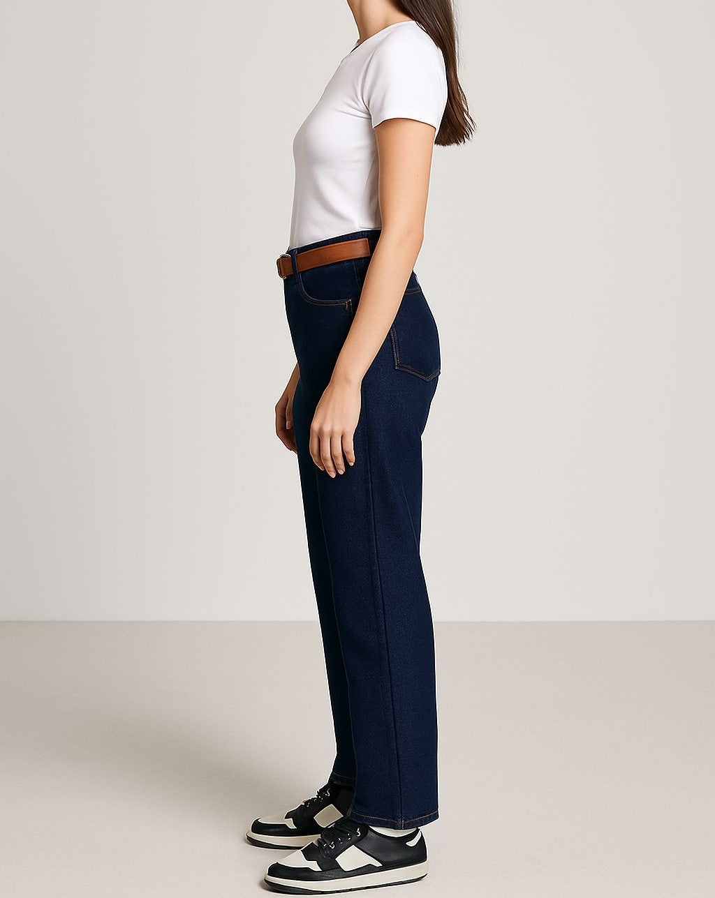 Kadın Kemerli Yüksek Bel Palazzo Pantolon