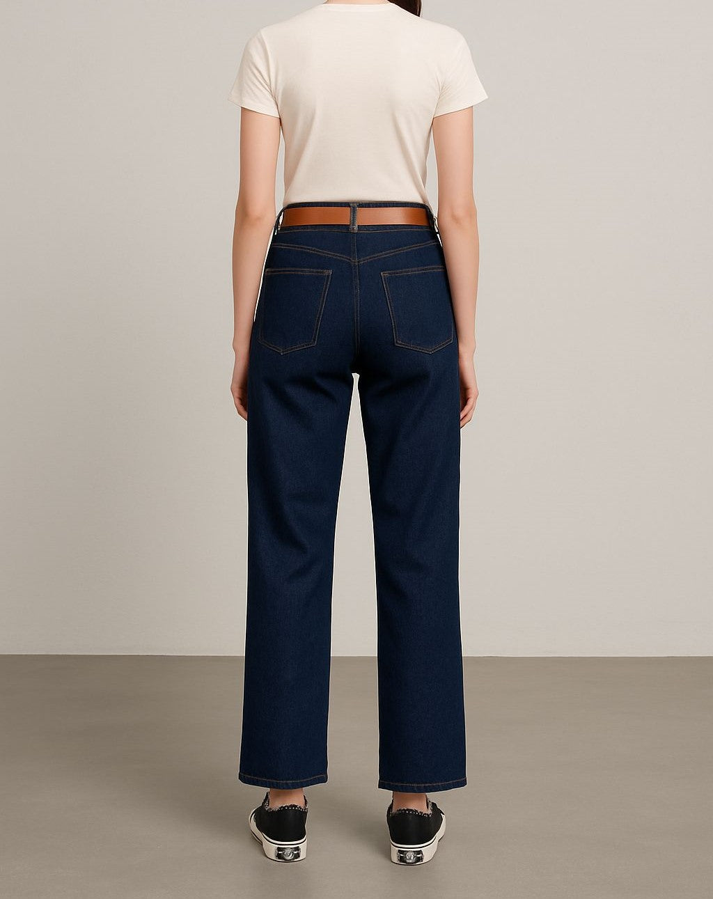 Kadın Kemerli Yüksek Bel Palazzo Pantolon