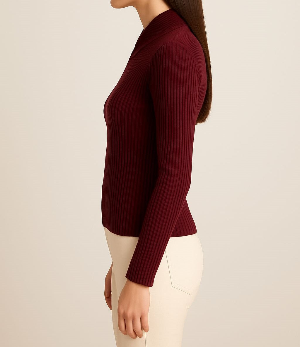 Kadın Şık Dar İnce Triko Kazak