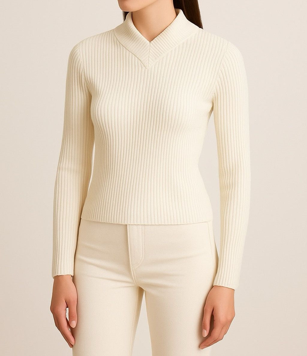 Kadın Şık Dar İnce Triko Kazak